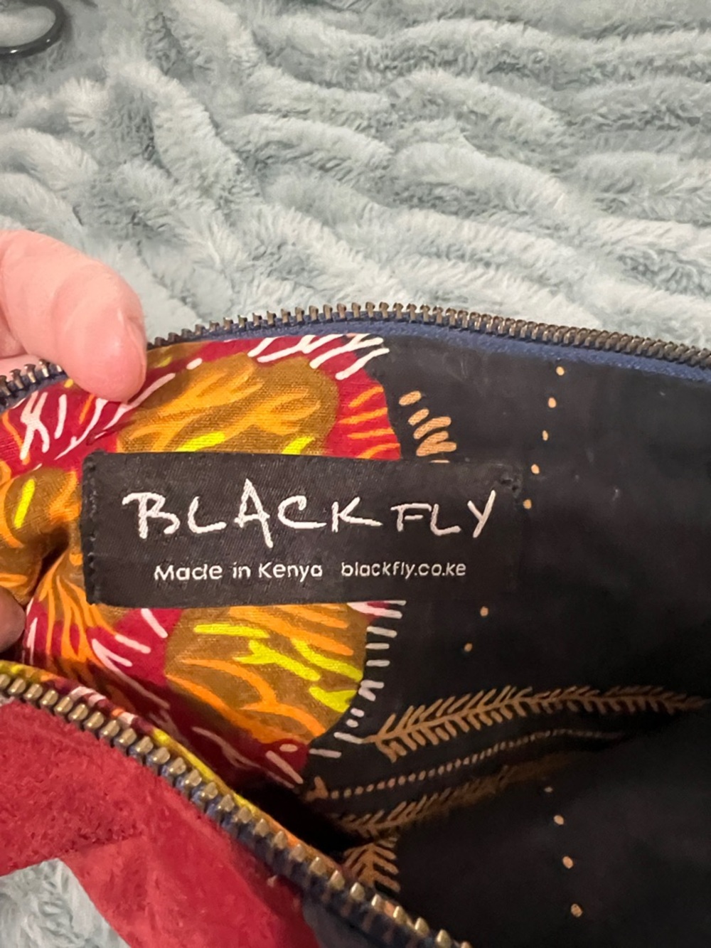 Colorblock Suede and leather bag - Multi Color - Picture 3 of 4